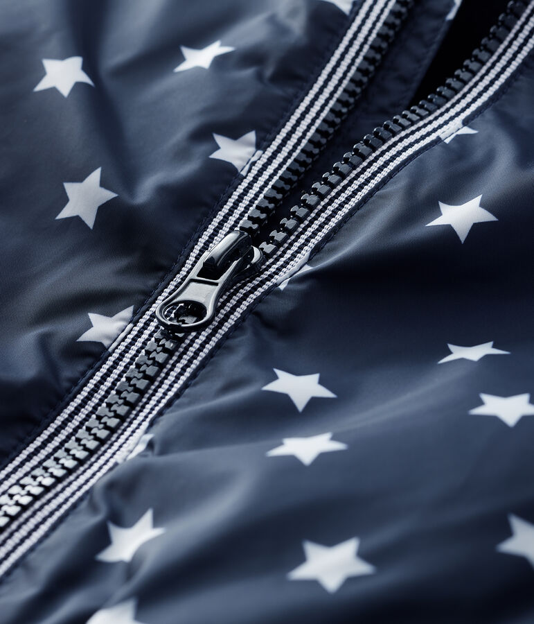 Blouson b&eacute;b&eacute; fille/gar&ccedil;on imprim&eacute; bleu SMOKING/blanc MARSHMALLOW