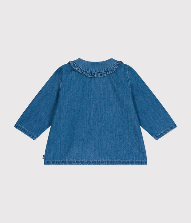 Blouse en denim l&eacute;ger b&eacute;b&eacute; bleu