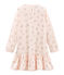 Chemise de nuit petite fille en coton fin rose FLEUR/blanc MULTICO