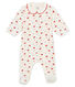 Pyjama in geruwd 1x1 geribd katoen met dessin voor babymeisjes
