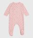 Babypyjama van geruwde fleece met print