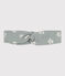 Bandeau bébé en gaze de coton imprimé fleurs blauw PAUL/wit MARSHMALLOW