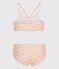 Maillot de bain deux pi&egrave;ces enfant imprim&eacute; blanc/multicouleur