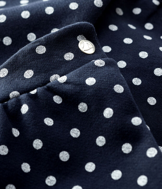 Molton broek voor baby's. blauw/wit