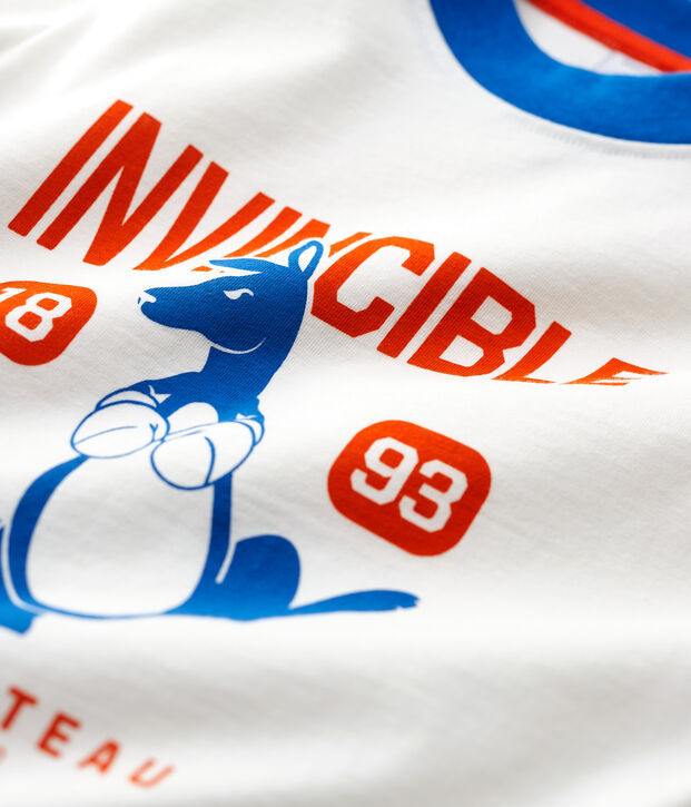 Katoenen jongens t-shirt met lange mouwen wit