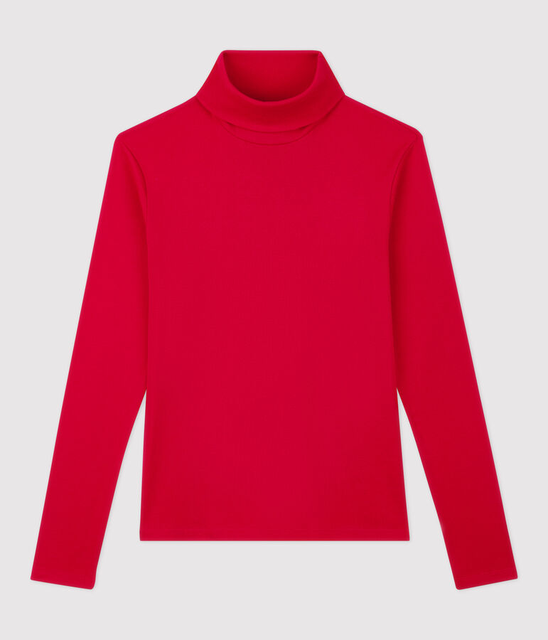 Sous-pull iconique en coton Femme rouge