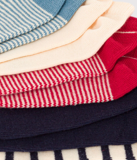 Lot de 5 paires de chaussettes rayures en jersey de coton enfants variante 1