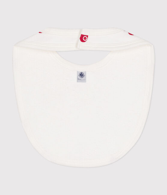 Bavoir bébé blanc MARSHMALLOW/rouge TERKUIT