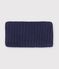 Snood b&eacute;b&eacute; en tricot uni doubl&eacute; polaire bleu marine