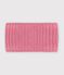 Snood b&eacute;b&eacute; en tricot uni doubl&eacute; polaire rose
