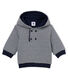 Gestreepte hoodie met wattering voor babyjongens
