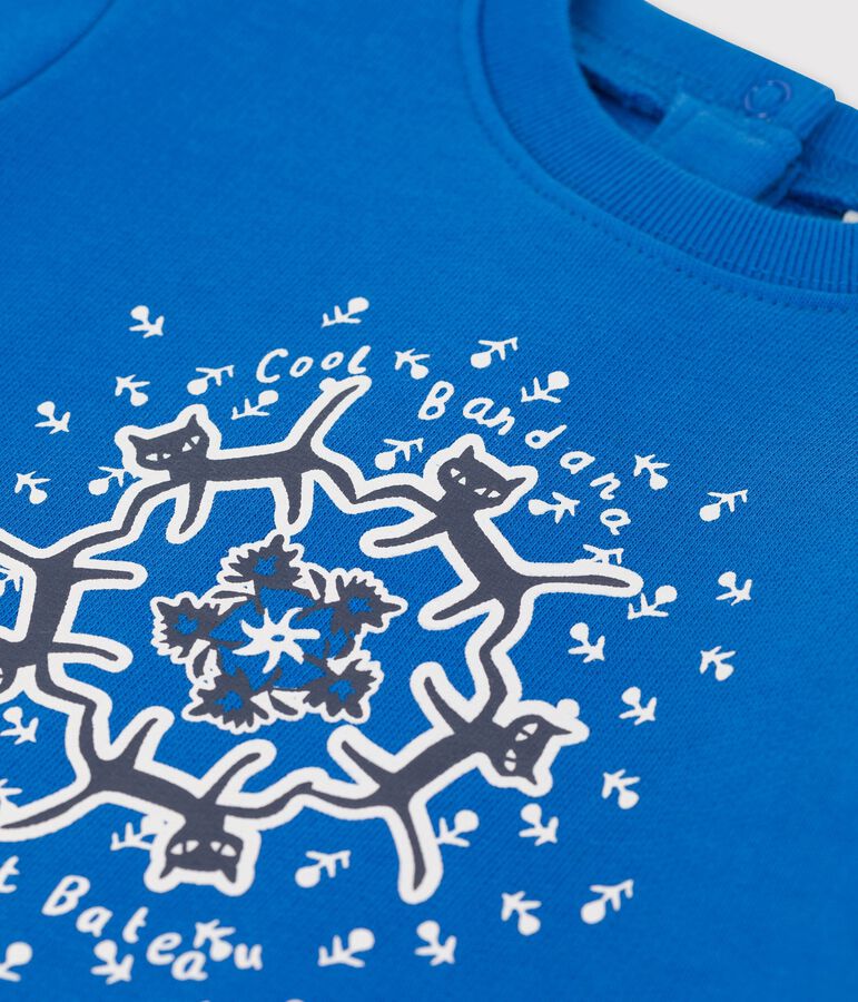 Sweatshirt en molleton b&eacute;b&eacute; bleu