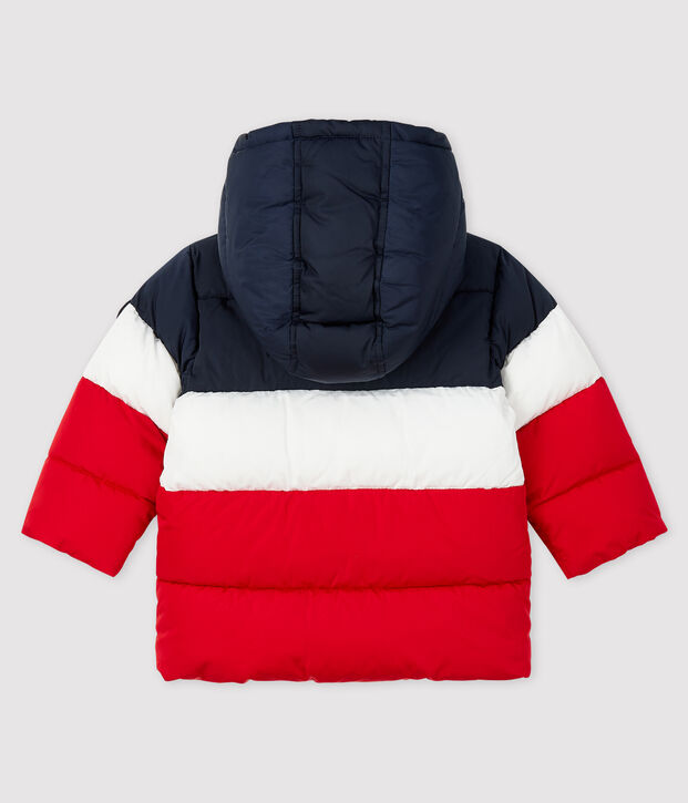 Gecapitonneerde donsjas baby jongen blauw/multicouleur