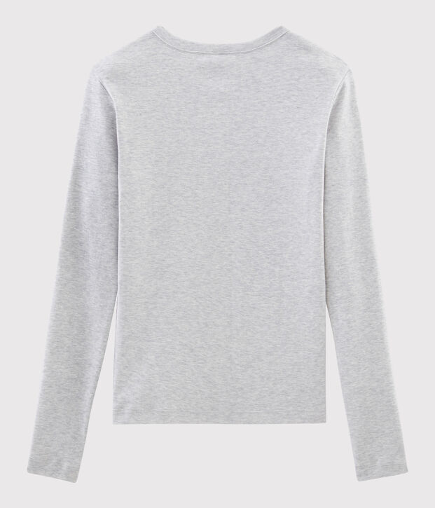 T-shirt iconique col rond Femme gris chin&eacute; clair