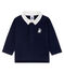 Polo manches longues bébé garçon bleu SMOKING