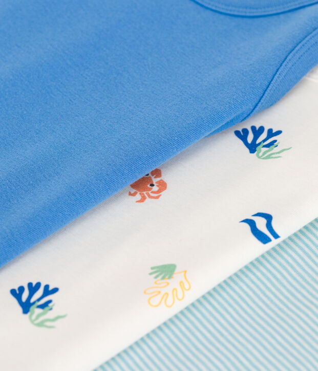 Setje met 3 katoenen kinderhemdjes met print multicouleur