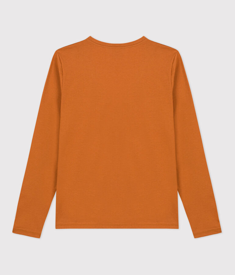 Le Droit, dames-T-shirt met V-hals in katoen bruin ECUREUIL