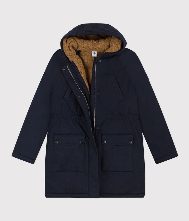 Parka doubl&eacute;e sherpa Femme bleu