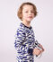 Pyjama déguisement enfant en coton imprimé zèbre bleu MILK/ SOIR