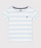 Katoenen T-shirt met korte mouwen voor meisjes PLEINAIR/ MARSHMALLOW
