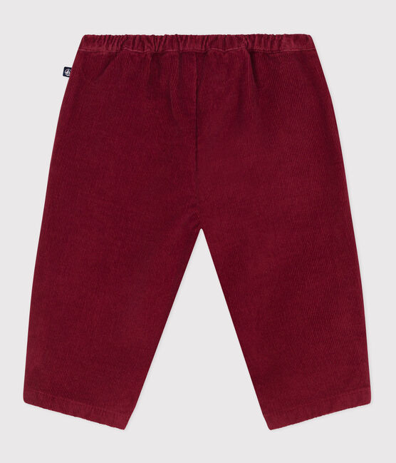 Pantalon bébé en velours uni AMARANTE