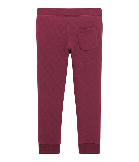 Pantalon garçon en tubique matelassé violet OGRE