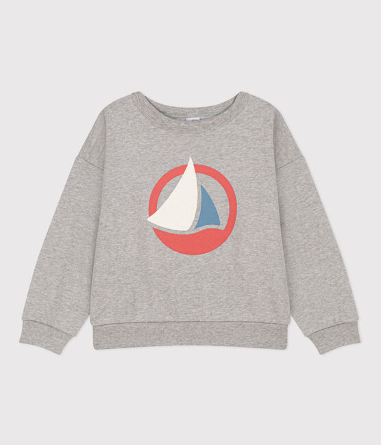 Sweatshirt en molleton enfant garçon gris CHATON CHINE