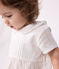 Wit katoenen babyjurkje met bloomer en ajourdetails wit ECUME
