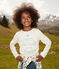 T-shirt met lange mouwen uit katoen voor meisjes/jongens wit AVALANCHE/ ROVER/ MULTICO