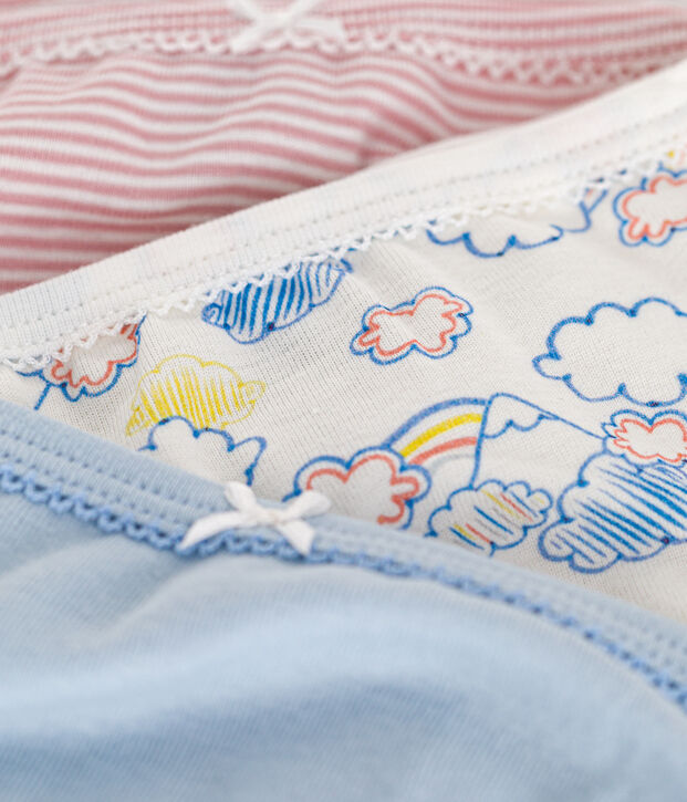 Lot de 3 culottes arc-en-ciel en coton enfant multicouleur