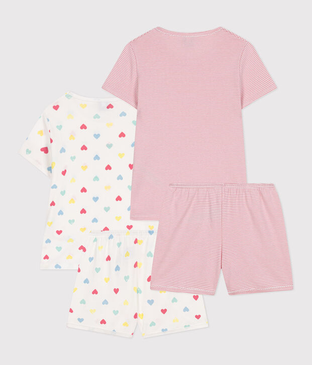 Set van 2 korte katoenen pyjama's voor kinderen multicouleur