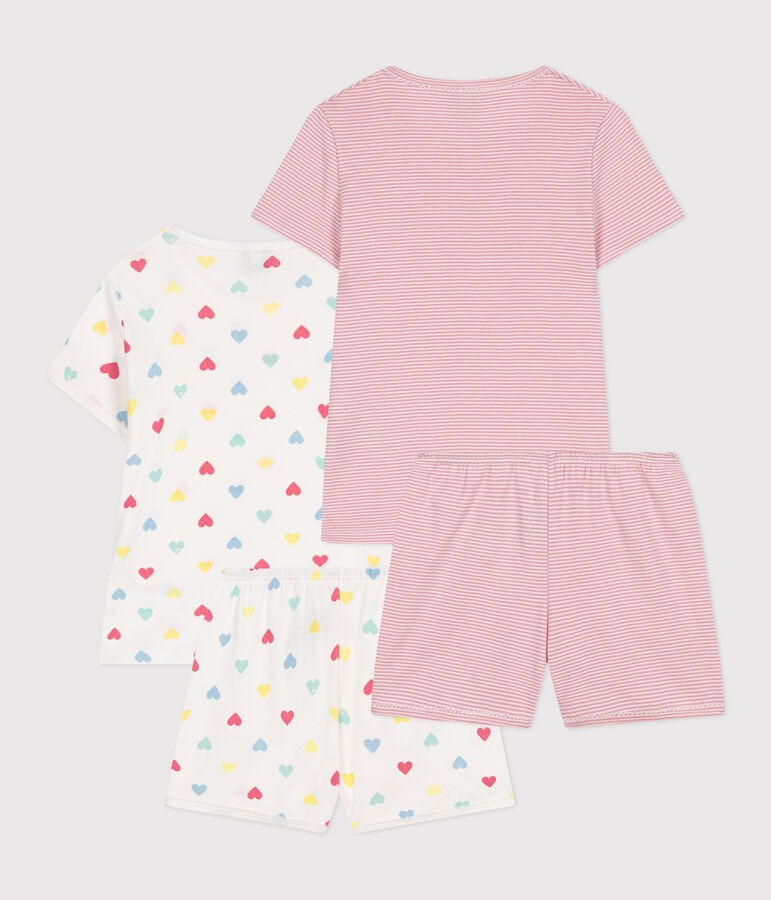 Lot de 2 pyjamas shorts enfant en coton multicouleur