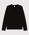 Tee-shirt LE DROIT col V en coton Femme noir NOIR