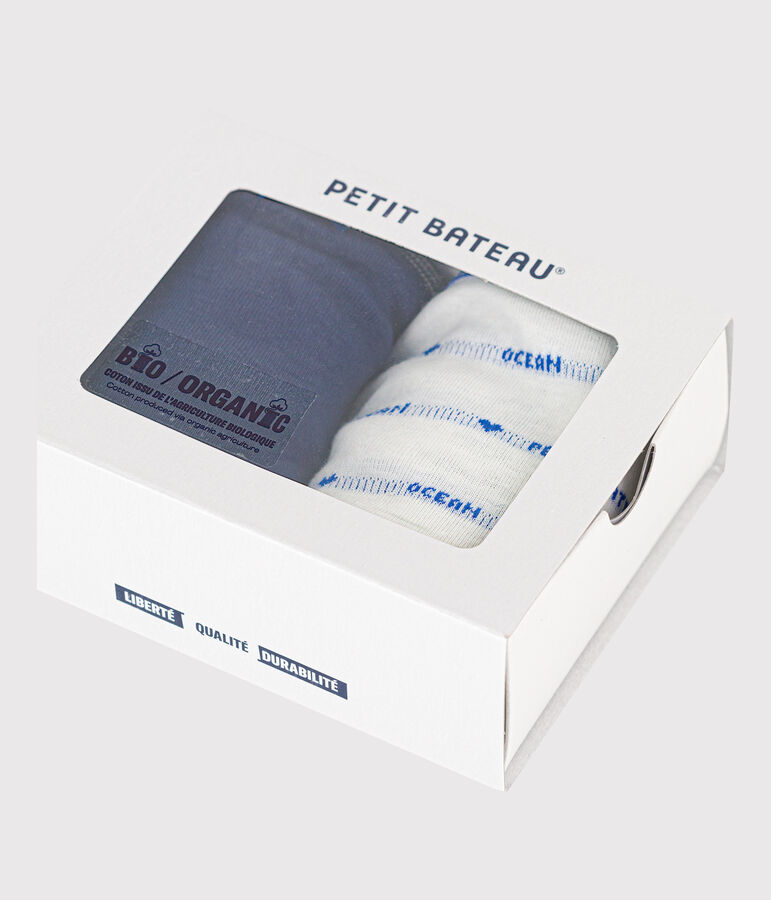 Set van 2 damesslipjes met hoge taille in katoen multicouleur