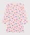 Nachthemd met lange mouwen en kattenprint roze MINOIS/wit MULTICO