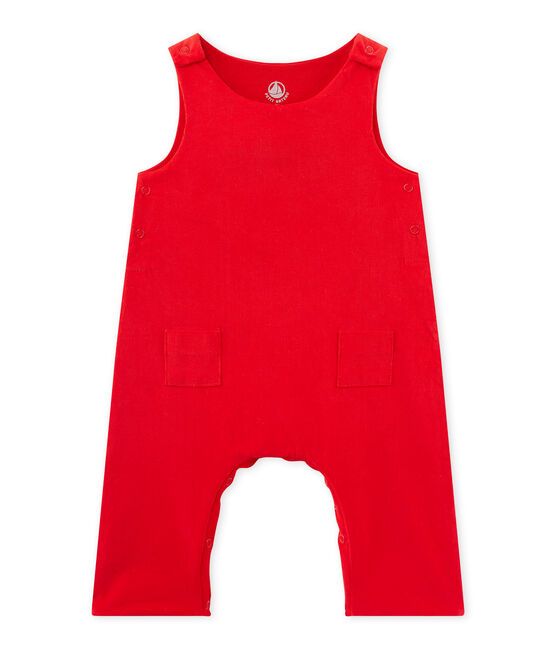 Fluwelen salopette voor babyjongens rood FROUFROU