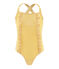 Maillot de bain 1 pièce enfant fille jaune BAMBOO/blanc MARSHMALLOW