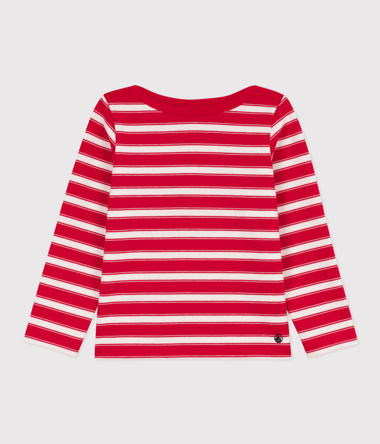 Marini&egrave;re en coton &eacute;pais enfant fille / gar&ccedil;on rouge PEPS/blanc MARSHMALLOW