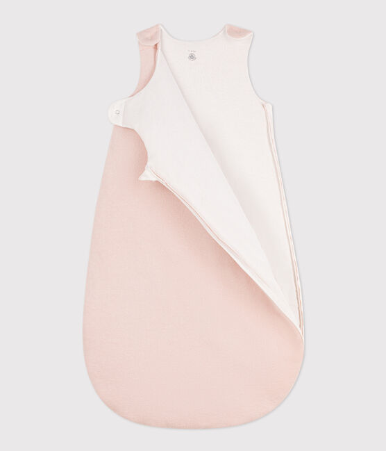TRAPPELZAK VAN BOUCLÉBADSTOF TOG 2 roze SALINE