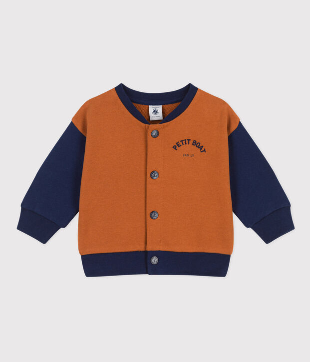 Teddy in molton voor baby's bruin/blauw