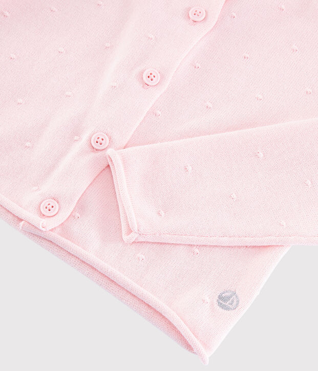 Katoenen cardigan voor meisjes roze