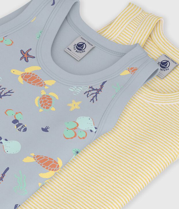 Setje van katoenen hemdjes met lichtgevende print voor kinderen multicouleur
