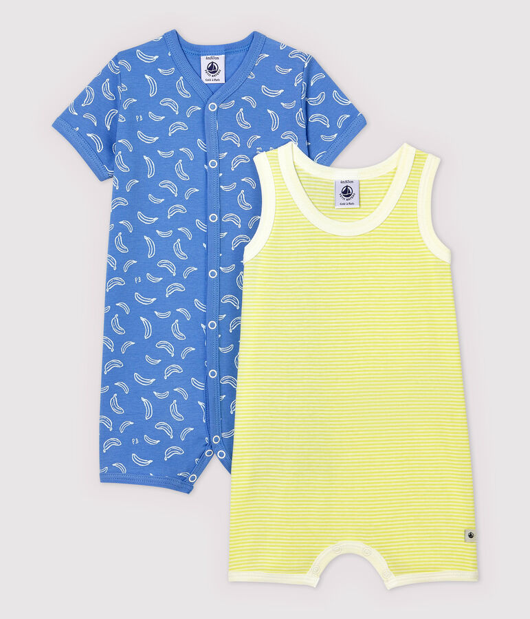 Set van 2 katoenen playsuits multicouleur