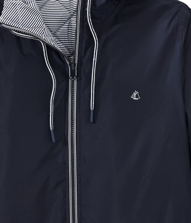 Warm windjack gemixt blauw