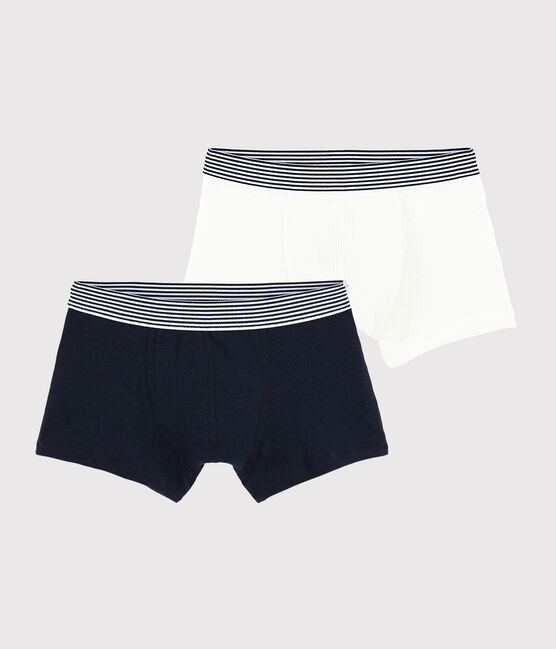 Lot de 2 boxers petit garçon en coton côtelé variante 1