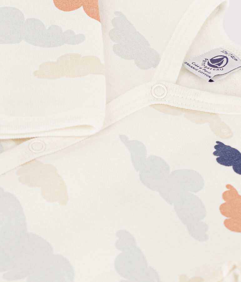 Dors-bien imprim&eacute; en molleton blanc/multicouleur