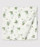 Luierdoek van luchtig katoen met bloemenprint wit MARSHMALLOW/wit MULTICO
