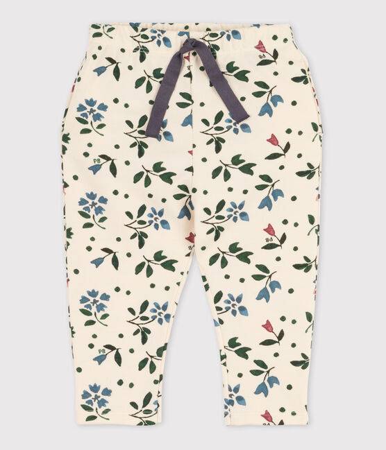 Broek in molton met print voor baby's wit AVALANCHE/ MULTICO