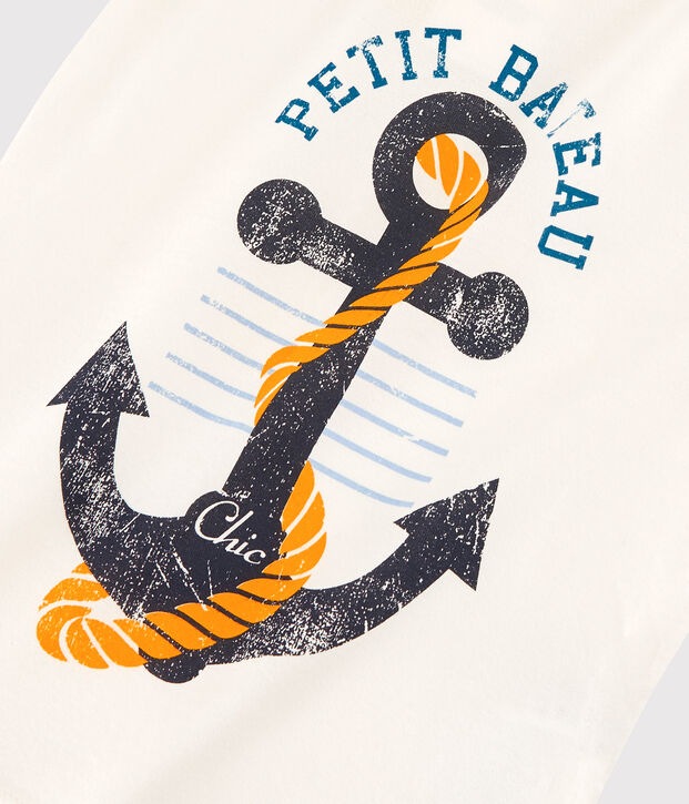 Jersey T-shirt met korte mouwen voor jongens wit