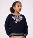 Pull enfant en laine et coton motif n&oelig;ud